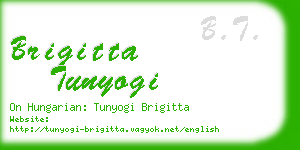 brigitta tunyogi business card